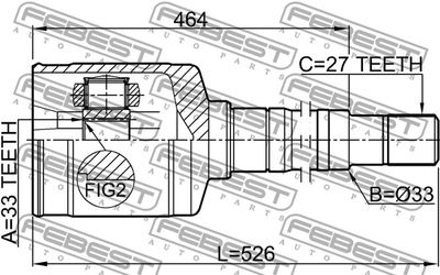 ШРУС внутренний правый FEBEST 0211T31RH