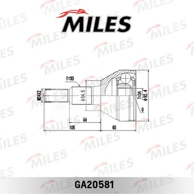 ШРУС наружный Miles GA20581