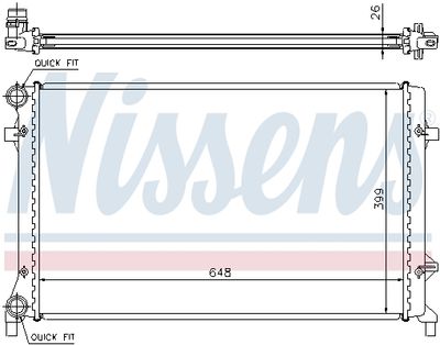 Радиатор системы охлаждения NISSENS 65277A
