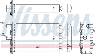 Радиатор отопителя NISSENS 73974
