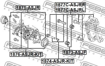 Скоба суппорта задняя левая FEBEST 1877CASJRL