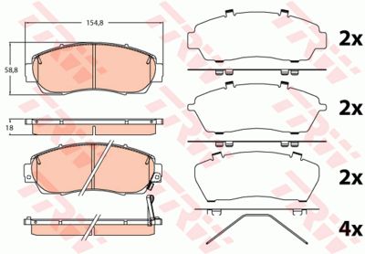 Колодки тормозные дисковые TRW GDB3581