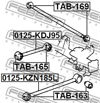 Сайлентблок рычага задней подвески FEBEST TAB165