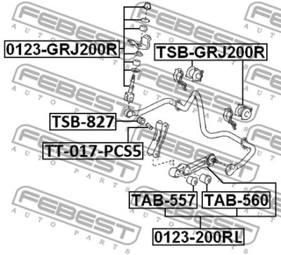 Втулка стабилизатора TOYOTA 4884960050