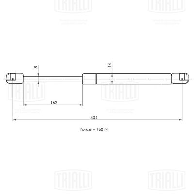 Амортизатор капота TRIALLI GS1805