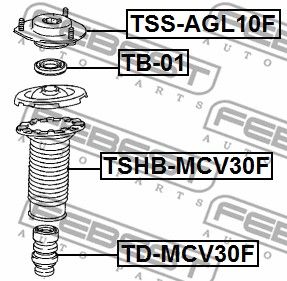 Опора амортизатора переднего FEBEST TSSAGL10F