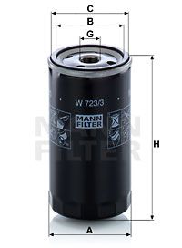 Фильтр масляный MANN-FILTER W7233