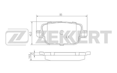 Колодки тормозные дисковые задние Zekkert BS2821