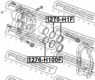 Ремкомплект суппорта переднего FEBEST 1275H1F