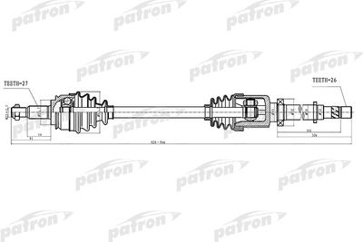 Полуось правая PATRON PDS4994