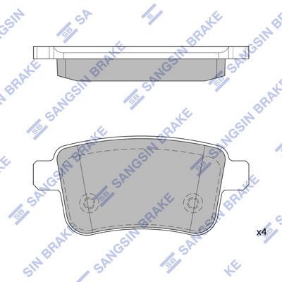 Колодки тормозные задние SANGSIN SP4158