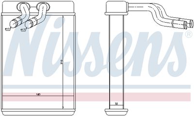 Радиатор отопителя NISSENS 77610