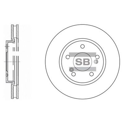 Диск тормозной передний SANGSIN SD4312