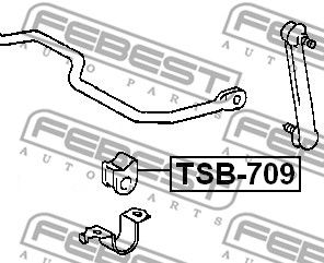Втулка стабилизатора заднего FEBEST TSB709
