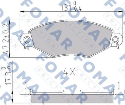 Колодки тормозные дисковые передние FOMAR FRICTION FO688181