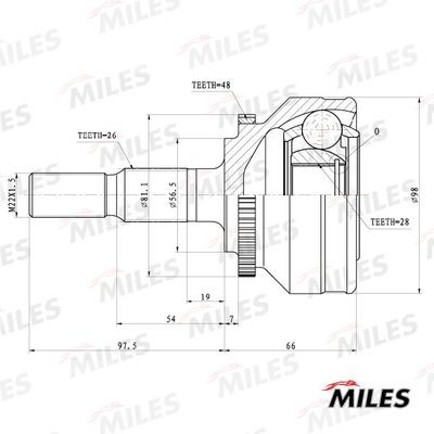 ШРУС наружный Miles GA20504