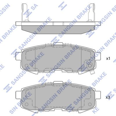 Колодки тормозные задние SANGSIN SP1520