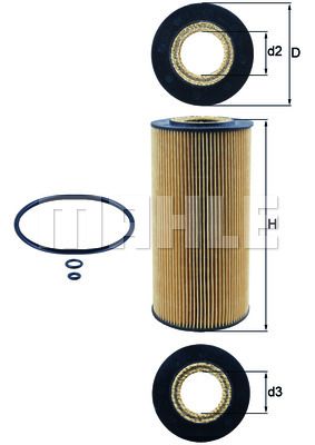 Фильтр масляный MAHLE OX1231D