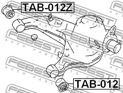 Сайлентблок заднего нижнего рычага FEBEST TAB012