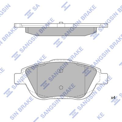 Колодки тормозные дисковые SANGSIN SP1880