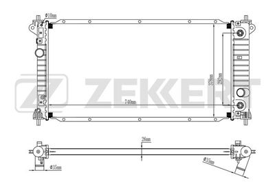 Радиатор основной METACO 8010124