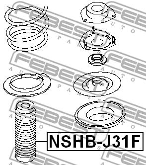 Пыльник амортизатора переднего FEBEST NSHBJ31F