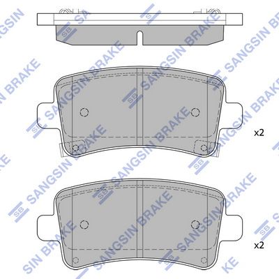 Колодки тормозные задние SANGSIN SP2135