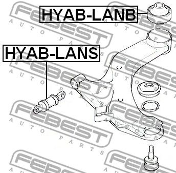 Сайлентблок рычага переднего задний FEBEST HYABLANB