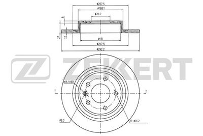 Диск тормозной задний Zekkert BS5755