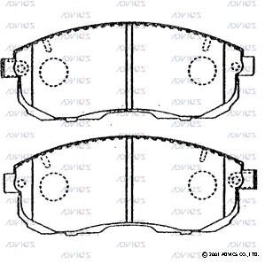 Колодки тормозные дисковые ADVICS SN592P