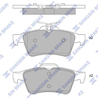 Колодки тормозные дисковые задние SANGSIN SP4254