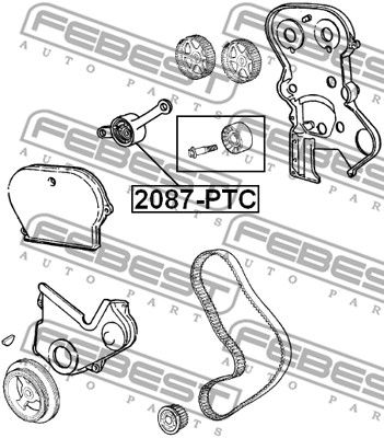 Ролик натяжителя ремня ГРМ FEBEST 2087PTC