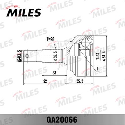ШРУС наружный Miles GA20066