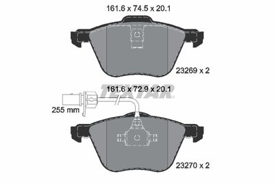 Колодки тормозные дисковые передние TEXTAR 2326903