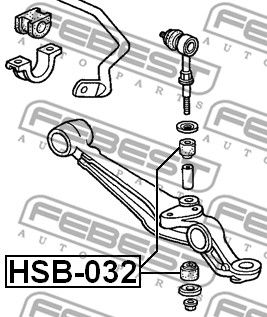 Втулка стабилизатора переднего FEBEST HSB032