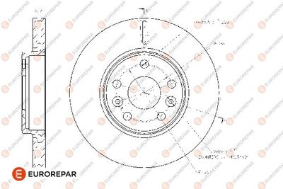 Диск тормозной передний EUROREPAR 1667851080