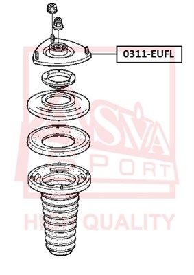 Опора амортизатора переднего левая ASVA 0311EUFL