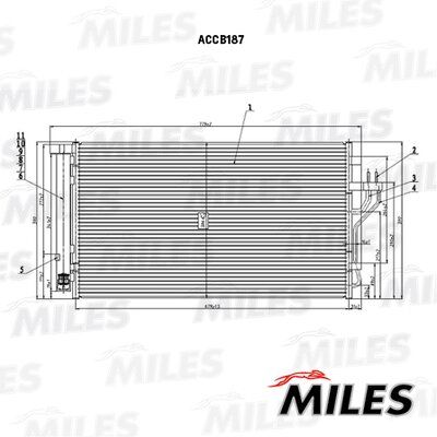 Радиатор кондиционера Miles ACCB187