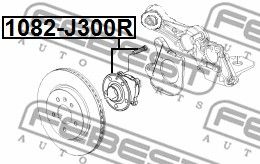 Ступица задняя с подшипником FEBEST 1082J300R