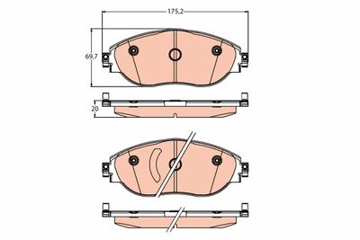 Колодки тормозные дисковые TRW GDB2219