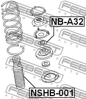Пыльник амортизатора переднего FEBEST NSHB001