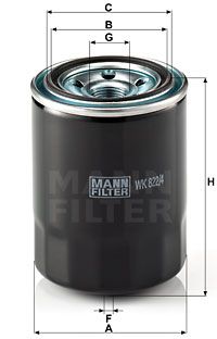 Фильтр топливный MANN-FILTER WK8224