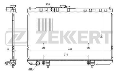 Радиатор охлаждения двигателя Zekkert MK1005