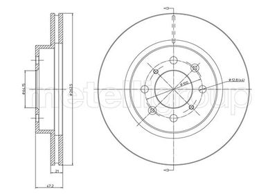 Диск тормозной передний вентилируемый BAPCO BD0261
