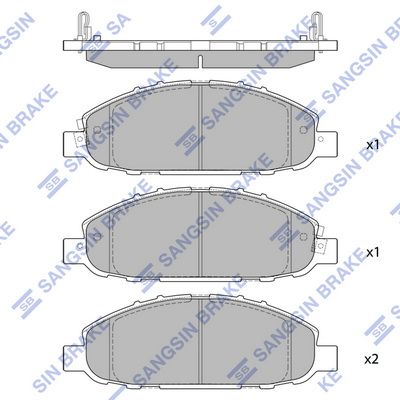 Колодки тормозные передние SANGSIN SP1447