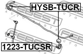 Втулка стабилизатора заднего FEBEST HYSBTUCR
