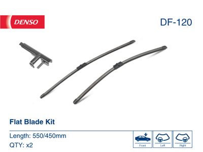 Комплект бескаркасных щеток стеклоочистителя DENSO DF120