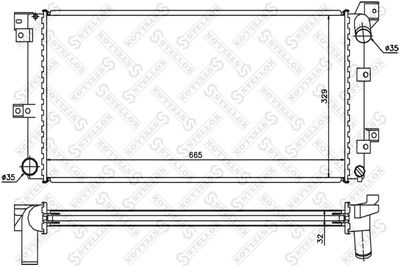 Радиатор системы охлаждения STELLOX 1025611SX