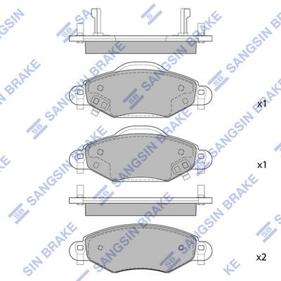 Колодки тормозные передние SANGSIN SP1419