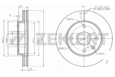 Диск тормозной передний Zekkert BS5399